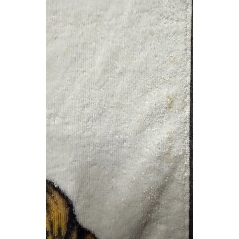 Vintage Cannon Hush Puppies Basset Hound Tennis hand Towel White Cotton 80s